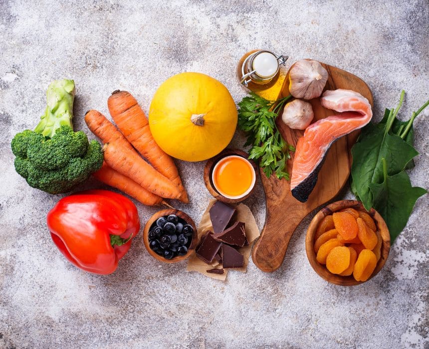 hình ảnh minh họa các thực phẩm tốt cho mắt