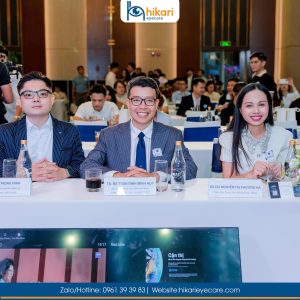BS.CKI Nguyễn Thị Phương Hà – Giám đốc Trung tâm Mắt Sài Gòn Hikari – cùng TS.BS Trần Đình Minh Huy tại Myopia Management Workshop 2026